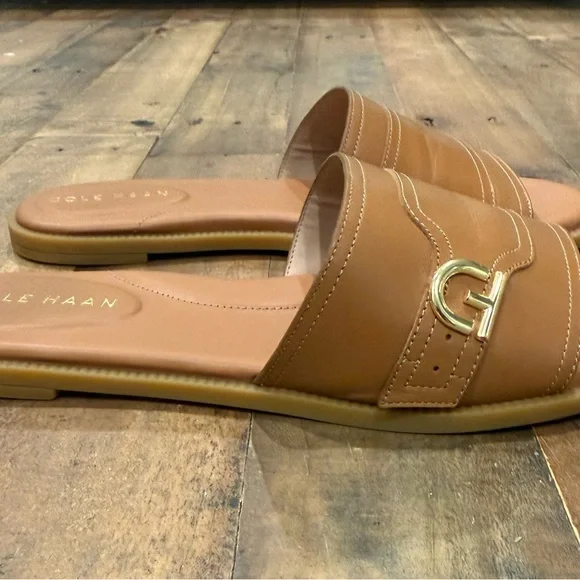Cole Haan Tan Leather Sandals Size 7 - Picture 2 of 5